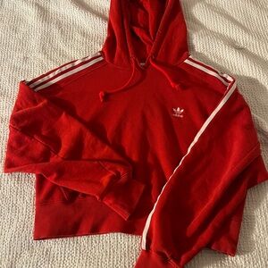 Adidas Women's Red Pullover Hoodie